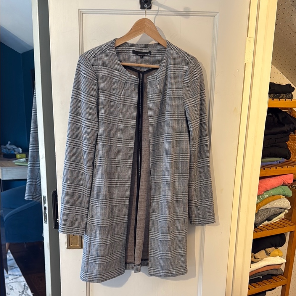 Women's Gray Plaid Coat - Amanda And Chelsea Blazer Worn Once.